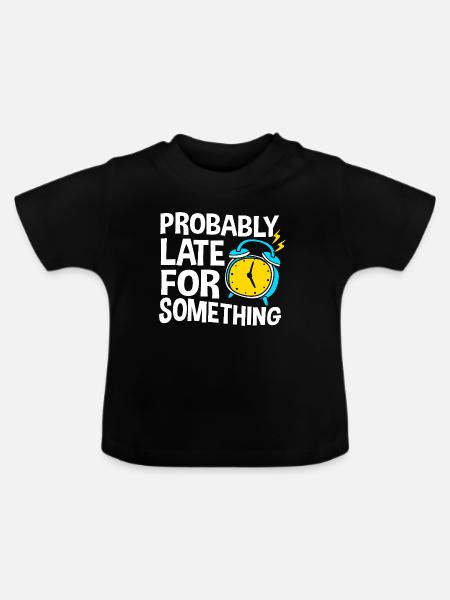 ProkrastinationFaul Faulheit Faulenzer - Baby Bio-T-Shirt mit Rundhals - Schwarz
