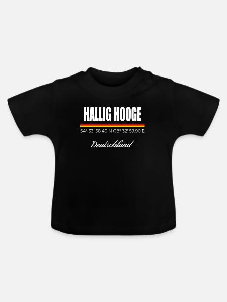 Hallig Hooge - Baby Bio-T-Shirt mit Rundhals - Schwarz