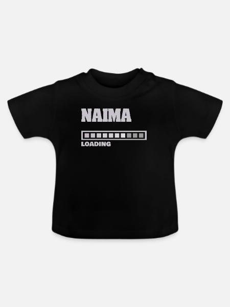 Geschenk für Naima - Baby Bio-T-Shirt mit Rundhals - Schwarz