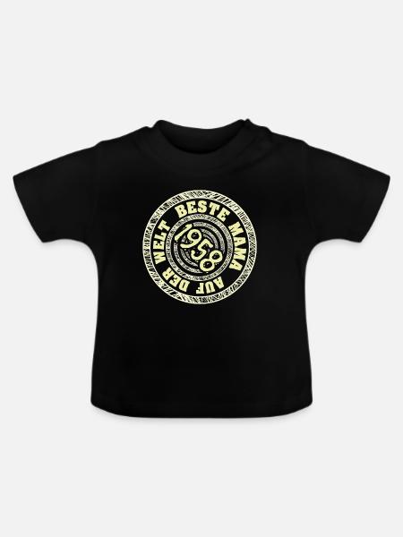 1958 - Baby Bio-T-Shirt mit Rundhals - Schwarz