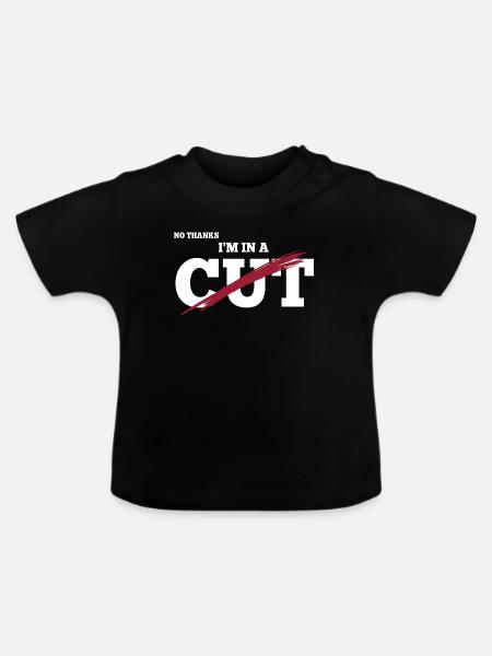 Schnittsaison Bei Reduziertem Kaloriendefizit - Baby Bio-T-Shirt mit Rundhals - Schwarz