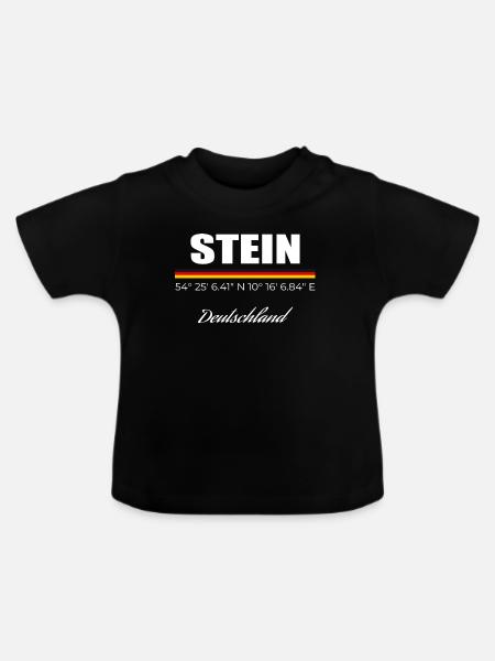 Stein - Baby Bio-T-Shirt mit Rundhals - Schwarz