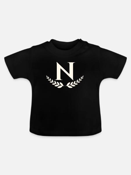 N - Baby Bio-T-Shirt mit Rundhals - Schwarz