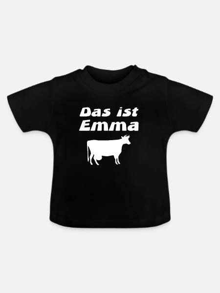 Emma - Baby Bio-T-Shirt mit Rundhals - Schwarz