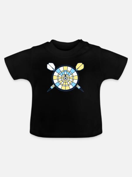 Zielscheiben-Dartkunst - Baby Bio-T-Shirt mit Rundhals - Schwarz