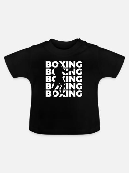 Boxing - Baby Bio-T-Shirt mit Rundhals - Schwarz