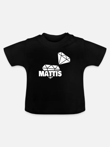 Mattis - Baby Bio-T-Shirt mit Rundhals - Schwarz