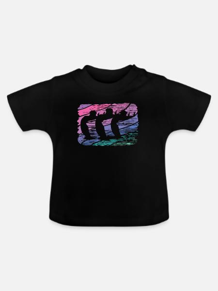 Artistic Swim Team Synchronschwimmen - Baby Bio-T-Shirt mit Rundhals - Schwarz