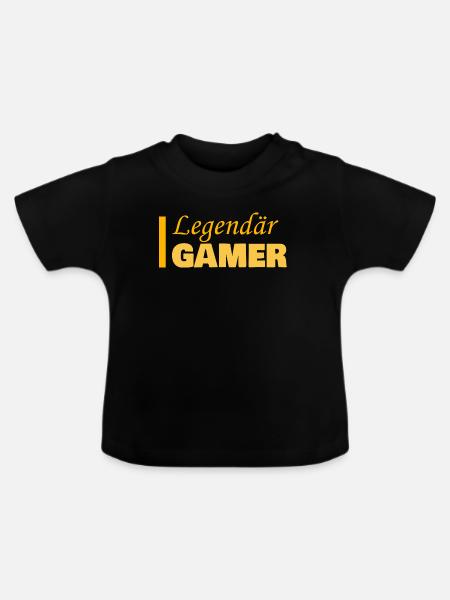Gamer als Job - Baby Bio-T-Shirt mit Rundhals - Schwarz