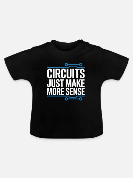 Schaltkreise Machen Technik Sinnvoller - Baby Bio-T-Shirt mit Rundhals - Schwarz