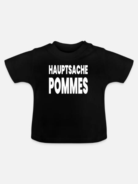 Pommes - Baby Bio-T-Shirt mit Rundhals - Schwarz