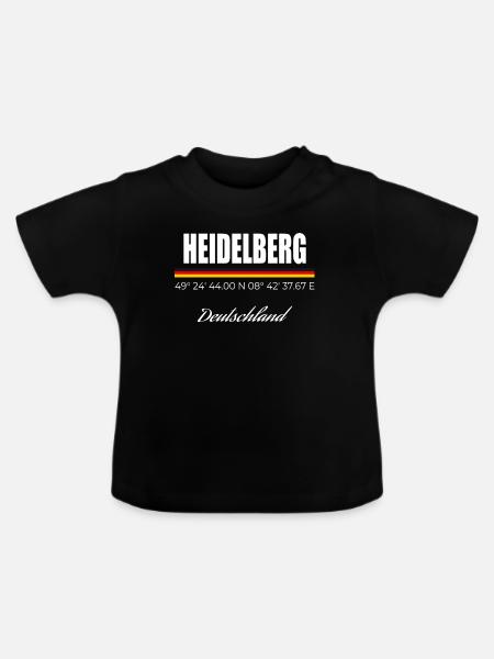 Heidelberg - Baby Bio-T-Shirt mit Rundhals - Schwarz