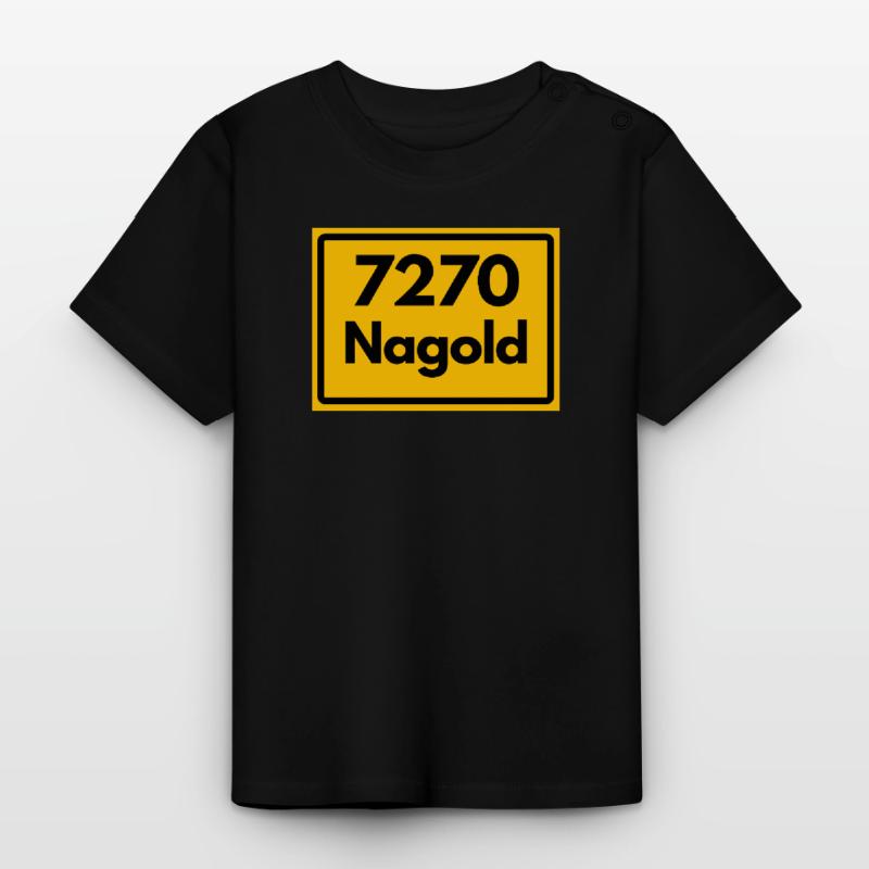 OLD POSTCODE POSTCODE 7270 NAGOLD HEIMATSTOLZ Baby Organic T-Shirt with Round Neck