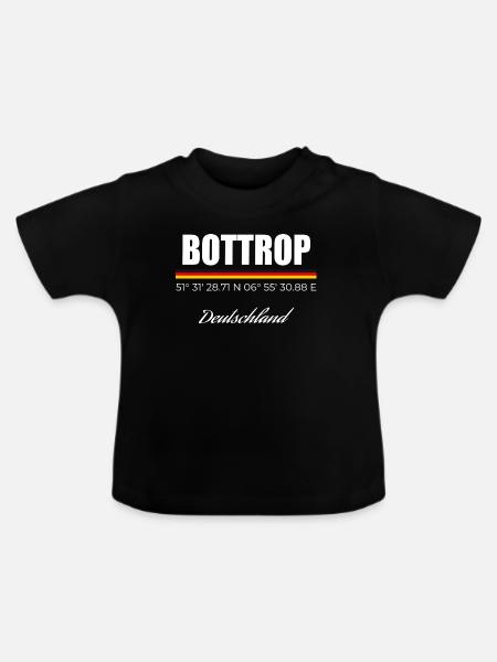 Bottrop - Baby Bio-T-Shirt mit Rundhals - Schwarz