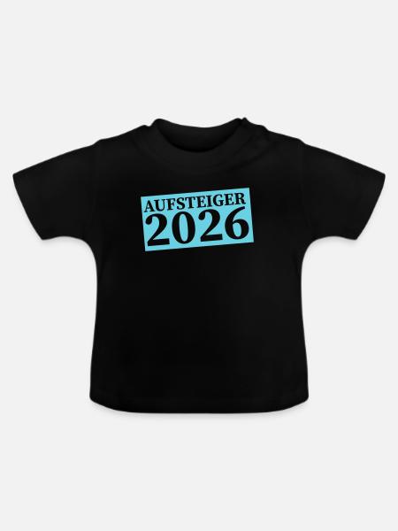 aufsteiger_2026- - Baby Bio-T-Shirt mit Rundhals - Schwarz