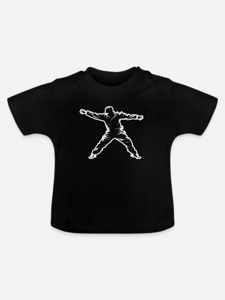 Breakdancer - Baby Bio-T-Shirt mit Rundhals - Schwarz