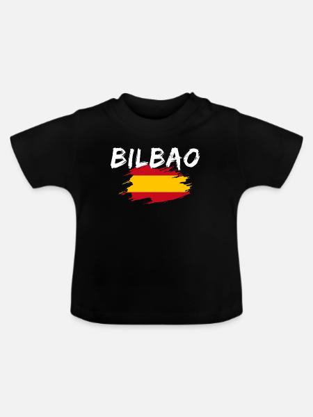 Bilbao Spanien - Baby Bio-T-Shirt mit Rundhals - Schwarz