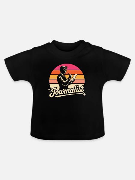 Journalist - Baby Bio-T-Shirt mit Rundhals - Schwarz