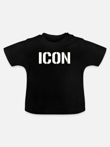 Icon - Baby Bio-T-Shirt mit Rundhals - Schwarz