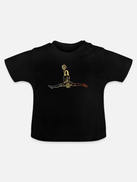 Weiblicher Cheerleader Zeichnung - Baby Bio-T-Shirt mit Rundhals - Schwarz