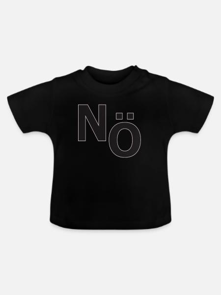 No – Minimal Typografie Statement - Baby Bio-T-Shirt mit Rundhals - Schwarz