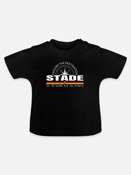 Stade - Baby Bio-T-Shirt mit Rundhals - Schwarz