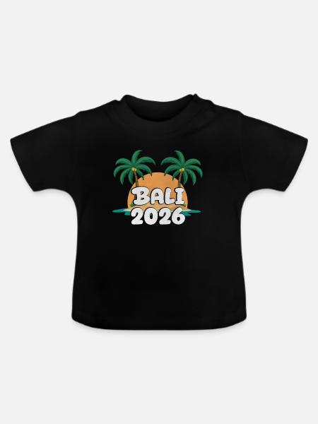 Bali 2026 - Baby Bio-T-Shirt mit Rundhals - Schwarz