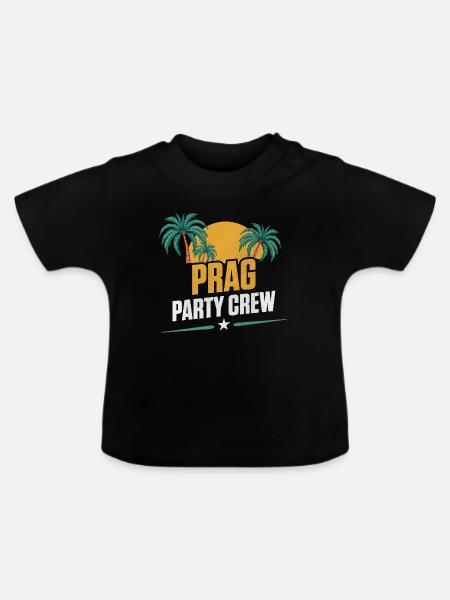 Prag Party Crew - Baby Bio-T-Shirt mit Rundhals - Schwarz