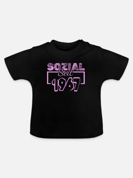 1967 - Baby Bio-T-Shirt mit Rundhals - Schwarz
