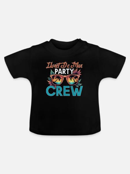 Lloret De Mar Crew - Baby Bio-T-Shirt mit Rundhals - Schwarz