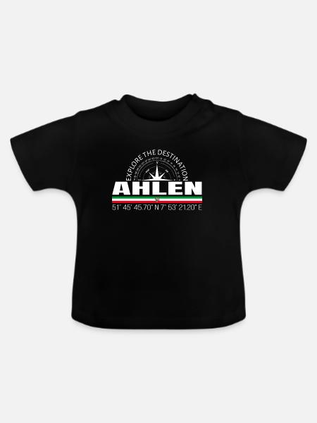 Ahlen - Baby Bio-T-Shirt mit Rundhals - Schwarz