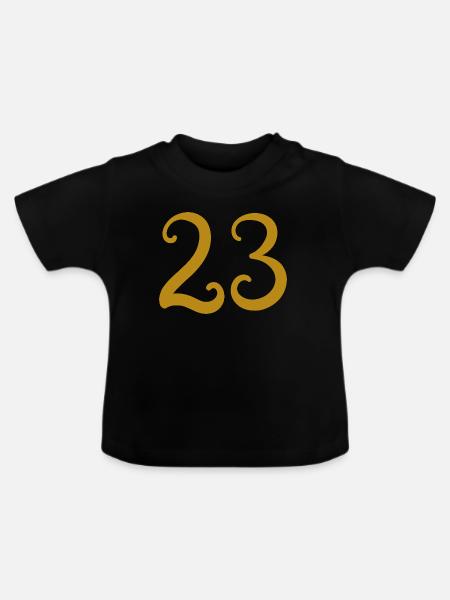 23 - Baby Bio-T-Shirt mit Rundhals - Schwarz