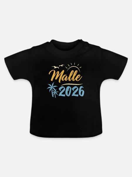 Malle 2026 - Baby Bio-T-Shirt mit Rundhals - Schwarz