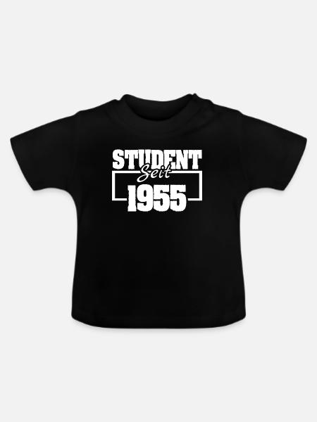 1955 - Baby Bio-T-Shirt mit Rundhals - Schwarz