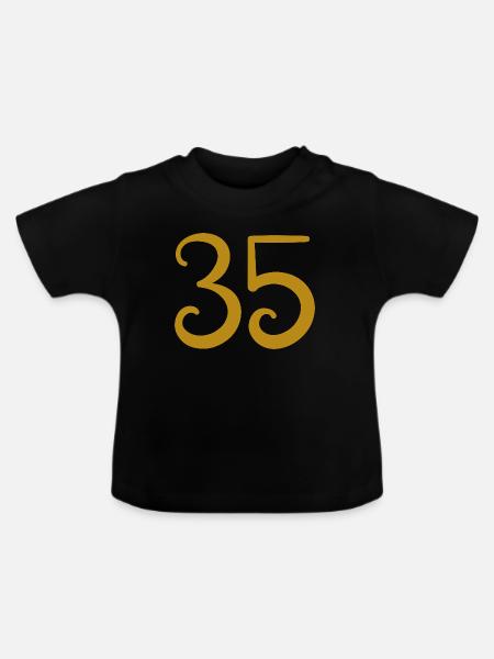 35 - Baby Bio-T-Shirt mit Rundhals - Schwarz