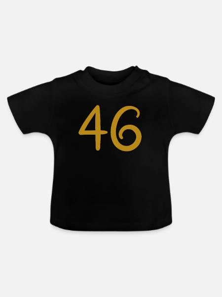 46 - Baby Bio-T-Shirt mit Rundhals - Schwarz