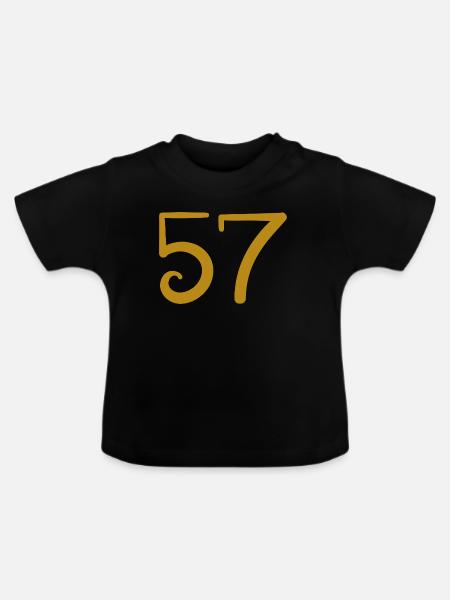 57 - Baby Bio-T-Shirt mit Rundhals - Schwarz