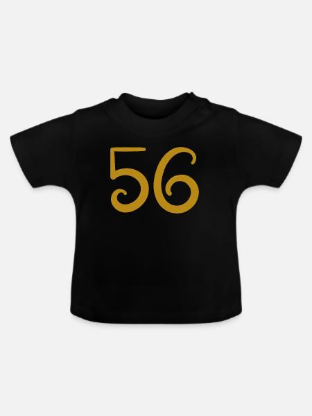 56 - Baby Bio-T-Shirt mit Rundhals - Schwarz
