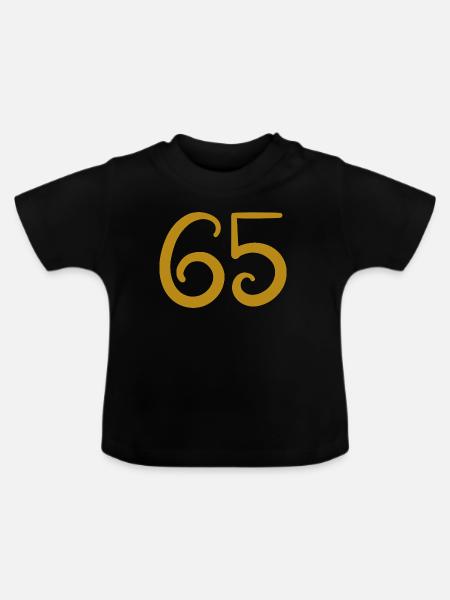 65 - Baby Bio-T-Shirt mit Rundhals - Schwarz