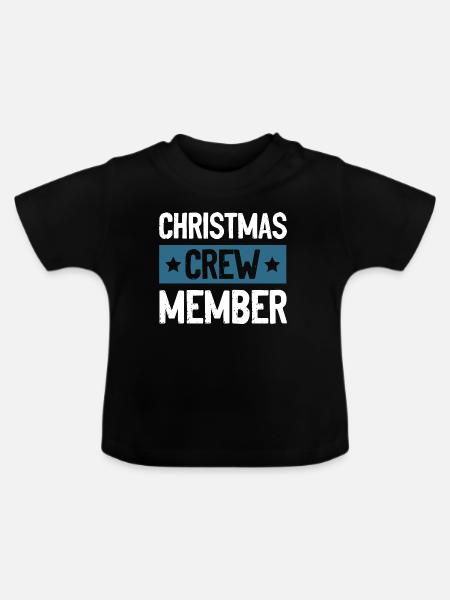 Christmas Crew - Baby Bio-T-Shirt mit Rundhals - Schwarz