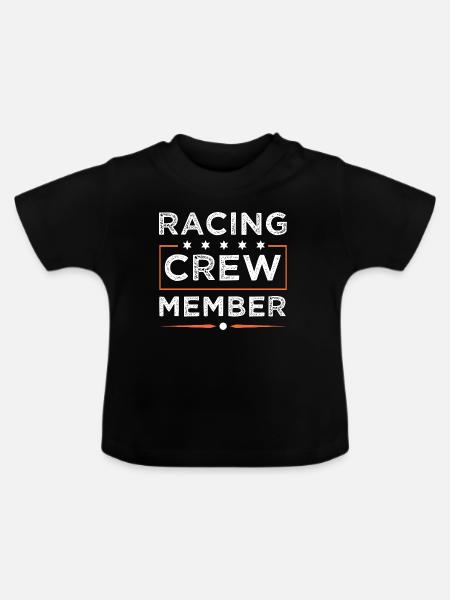 Racing Crew - Baby Bio-T-Shirt mit Rundhals - Schwarz