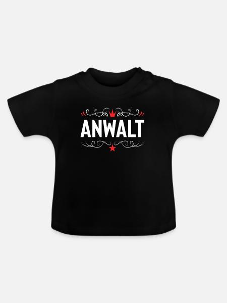 Anwalt Beruf - Baby Bio-T-Shirt mit Rundhals - Schwarz