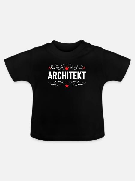 Architekt Beruf - Baby Bio-T-Shirt mit Rundhals - Schwarz