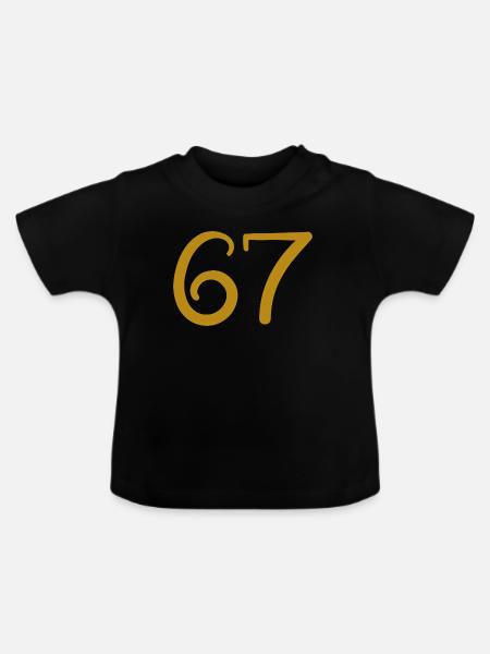 67 - Baby Bio-T-Shirt mit Rundhals - Schwarz