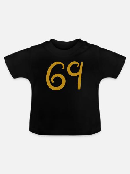69 - Baby Bio-T-Shirt mit Rundhals - Schwarz