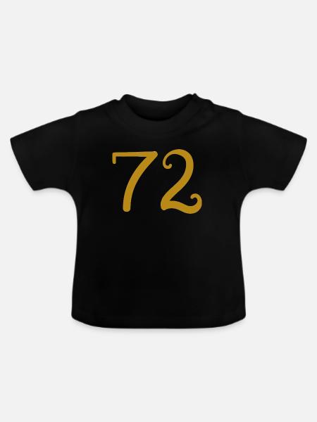 72 - Baby Bio-T-Shirt mit Rundhals - Schwarz