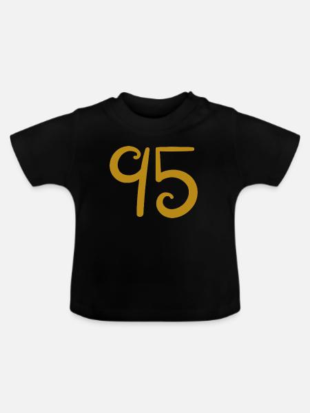95 - Baby Bio-T-Shirt mit Rundhals - Schwarz