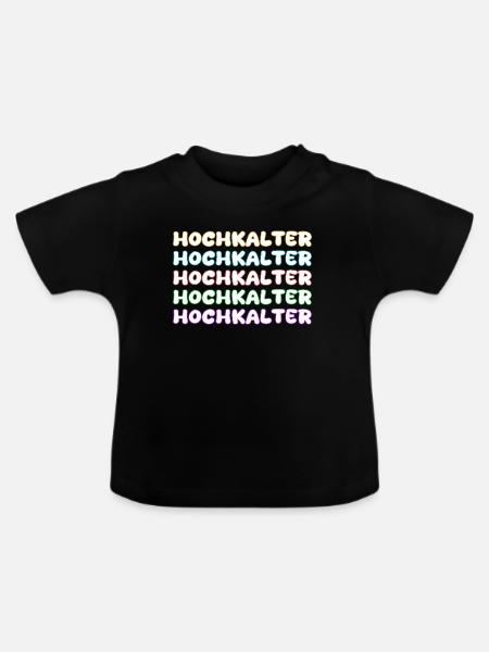 Bergsteigen Hochkalter - Baby Bio-T-Shirt mit Rundhals - Schwarz