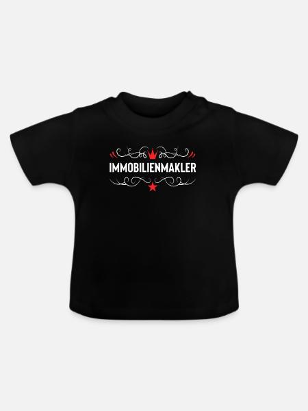 Immobilienmakler Beruf - Baby Bio-T-Shirt mit Rundhals - Schwarz