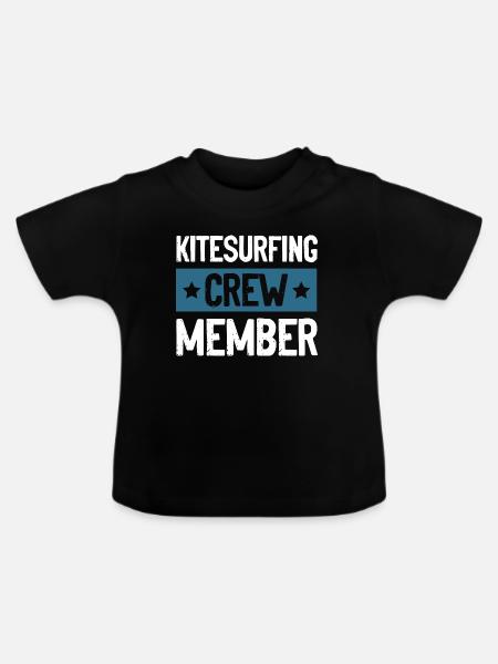 Kitesurfing Crew - Baby Bio-T-Shirt mit Rundhals - Schwarz